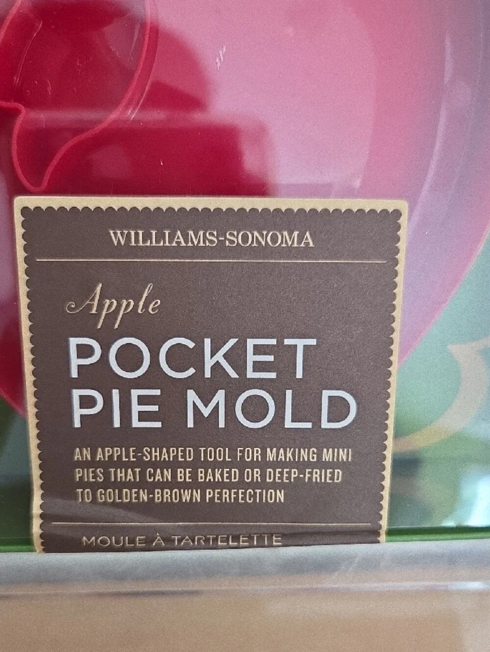 Williams Sonoma Red Apple Pocket Pie Mold...NWT
